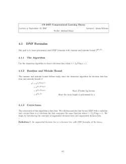 4.1 DNF Formulas - UT Computer Science