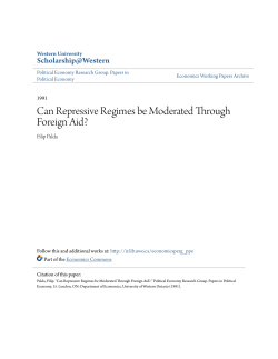 Can Repressive Regimes be Moderated Through Foreign Aid?