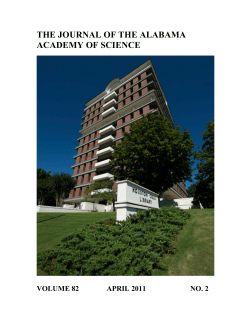 April 2011 - Alabama Academy of Science