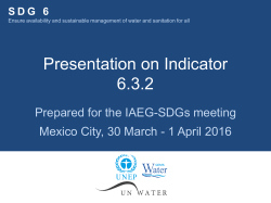 Presentation on Indicator 6.3.2