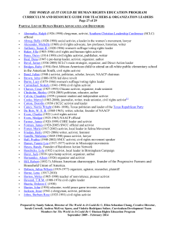 The overall learning objectives of The World As It Could Be Human