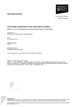 CO2 Solubility Measurements in Brine under Reservoir Conditions