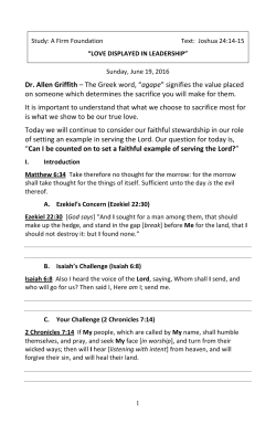 Dr. Allen Griffith &ndash; The Greek word, &ldquo;agape&rdquo; signifies the value