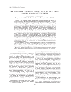 soil pathogens and prunus serotina seedling and sapling growth