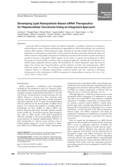 Developing Lipid Nanoparticle-Based siRNA Therapeutics for