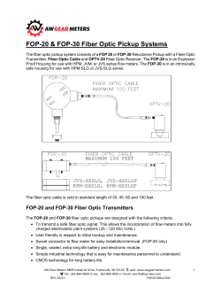 AW Gear Meters FOP-20 Fiber Optic Transmitter