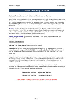 Metal Cold Casting Technique