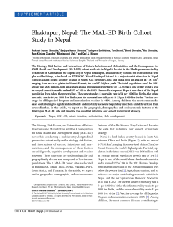 Bhaktapur, Nepal: The MAL-ED Birth Cohort