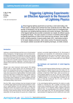 Triggering Lightning Experiments: an Effective Approach to the