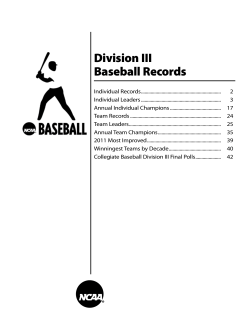 Division III Baseball Records