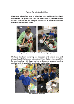 Owl Class News Autumn 2015 - Drayton Community Infant School