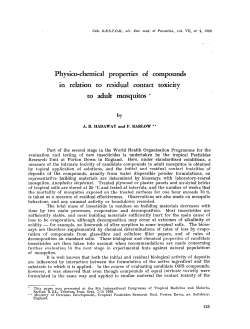 Physico-chemical properties of compounds in relation to residual