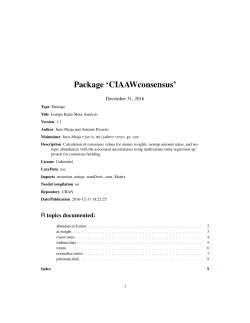 Package `CIAAWconsensus`