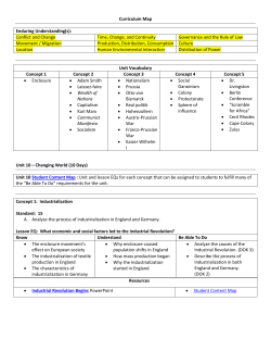 Curriculum Map Enduring Understanding(s): Conflict and Change