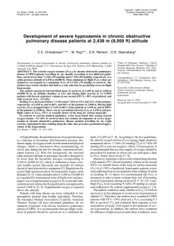 Development of severe hypoxaemia in chronic obstructive