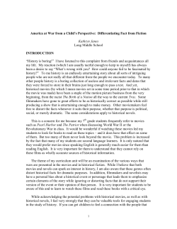 America at War From a Child`s Perspective: Differentiating Fact from
