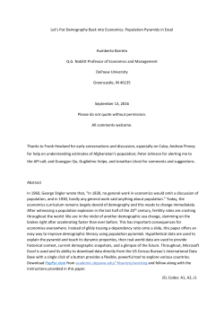 Let`s Put Demography Back into Economics: Population Pyramids in