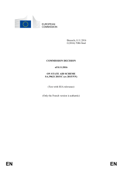 7086 final COMMISSION DECISION of 8.11.2016 ON STATE AID