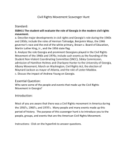 Civil Rights Movement Scavenger Hunt Standard