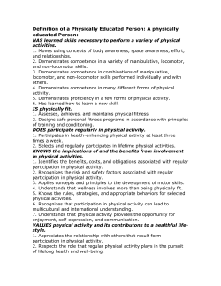 Definition of a Physically Educated Person: A physically educated