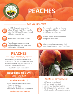 peaches - College of Family and Consumer Sciences