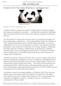 Friend or Foe? Our China dilemma is our biggest test