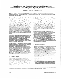 Stable Isotope and Chemical Composition of Groundwater