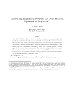 Underwriting Apophenia and Cryptids