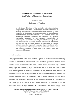 Information Structural Notions and the Fallacy of Invariant Correlates