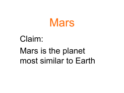 Claim: Mars is the planet most similar to Earth