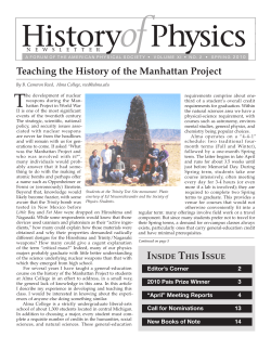 Teaching the History of the Manhattan Project