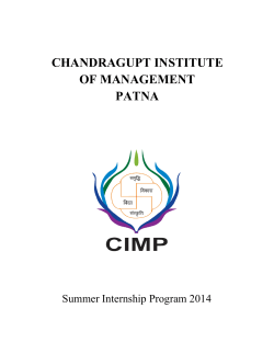 CHANDRAGUPT INS OF MANAGEME CHANDRAGUPT INSTITUT