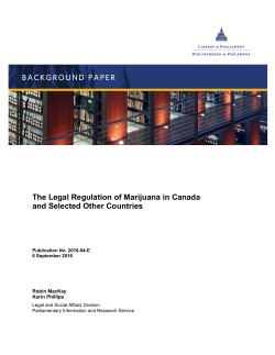 The Legal Regulation of Marijuana in Canada and Selected Other