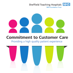 Commitment to Customer Care - Sheffield Teaching Hospital