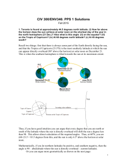CIV 300/ENV346: PPS 1 Solutions
