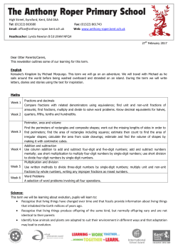 Otter Newsletter Term 4 2017 - Anthony Roper Primary School