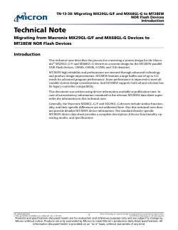 TN-13-38: Migrating MX29GL-G/F and MX68GL