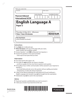 Paper 2 Edexcel English Language