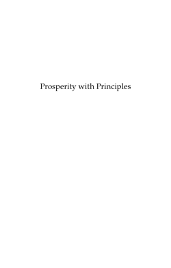 Prosperity with principles: some policies for economic growth