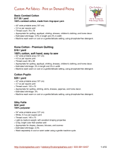 Custom Art Fabrics - Print on Demand Pricing