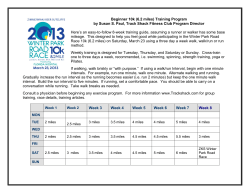 Beginner 10k (6.2 miles) Training Program by Susan