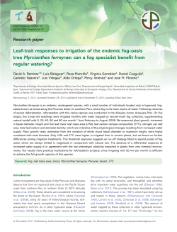 Leaf-trait responses to irrigation of the endemic