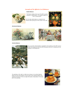 Examples of The Effective Use Of Balance: