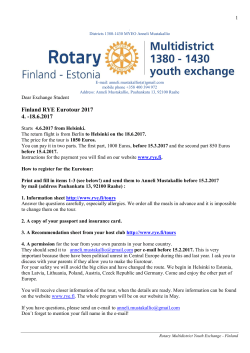 Rotary Multidistrict Youth Exchange