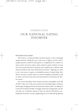 our national eating disorder
