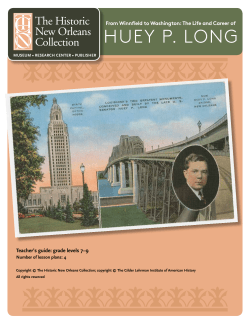 HUEY P. LONG - The Historic New Orleans Collection
