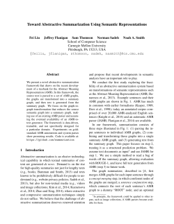 Toward Abstractive Summarization Using Semantic