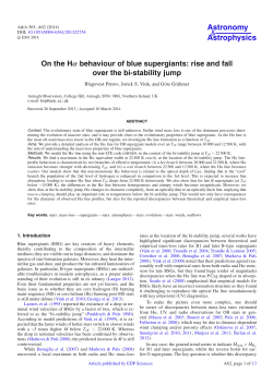 On the H&alpha; behaviour of blue supergiants: rise and fall over the bi