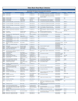 Eldon Black Sheet Music Collection