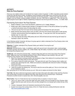 ACTIVITY Ride the Pony Express!